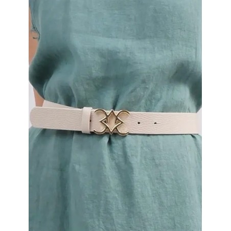 Ceinture en cuir boucle dorée Marque Cécile Wang Fabriqué en Italie