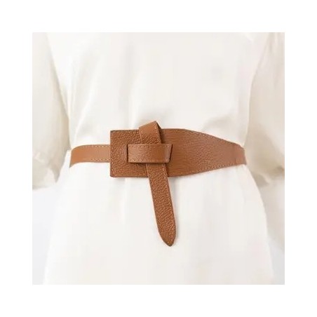 Ceinture en cuir à nouer Marque Cécile Wang Fabriqué en Italie