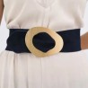 Ceinture en daim boucle dorée Marque Cécile Wang Fabriqué en Italie