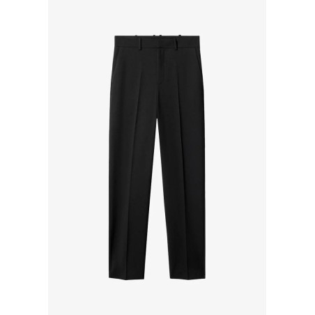 Pantalon à plis en polyester viscose et élasthanne marque Adelina Fabriqué en Europe