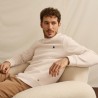 Sweat col rond en molleton Marque Faguo modèle Bussyen coton dont 8% recyclé et polyester dont 13% recyclé  Fabriqué au Portugal