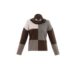 Pull Patchwork marque Marble en coton et polyamide