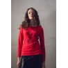 Pull rouge Col rond motif Noël Marque Marble en viscose et polyamide