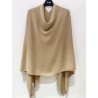 Poncho en maille Marque Fengo en mélange de laine, viscose et cachemire