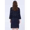 Robe Casual chic et confortable  Marque SMART&JOY bleu marine en viscose