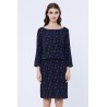 Robe Casual chic et confortable  Marque SMART&JOY bleu marine en viscose