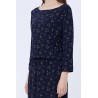 Robe Casual chic et confortable  Marque SMART&JOY bleu marine en viscose