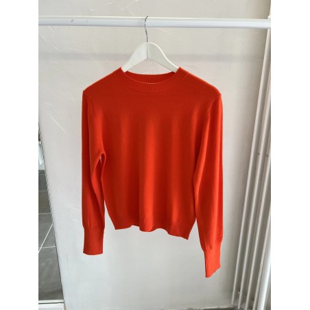 Pull maille en laine et polyamide