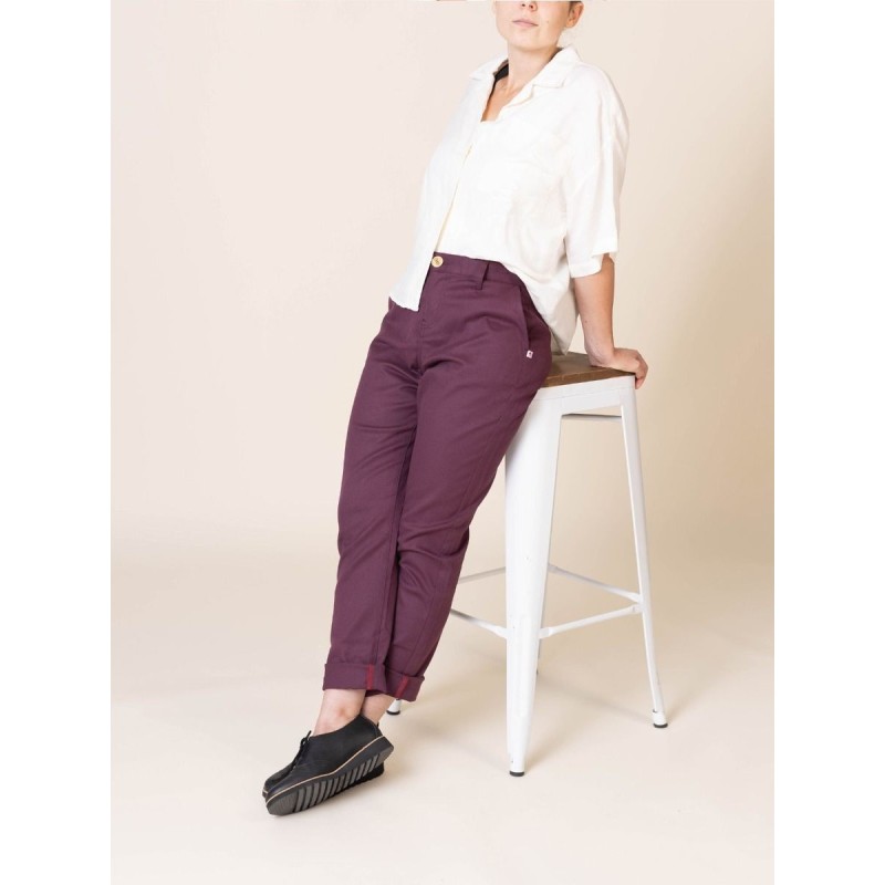 Chino Femme 263 flexdenim Camel Marque 1083 en coton bio et élasthanne