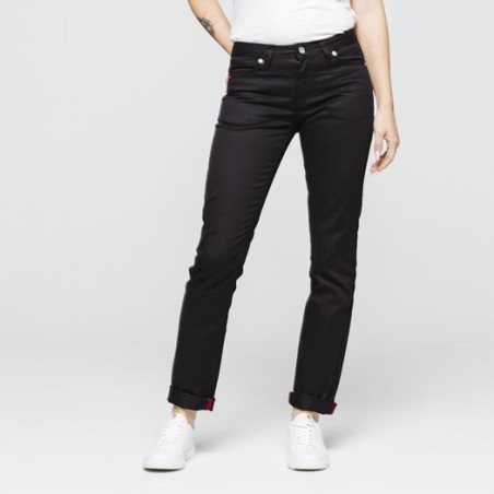 Jeans 201 Droit noir Femme en coton biologique Marque 1083