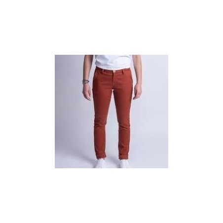 Chino Flexdenim Terracotta Marque 1083 en coton biologique