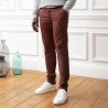 Chino Modèle Clark couleur bordeau Marque Gentle Factory en Coton Biologique