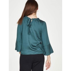 Top satiné col froncé Modèle Allis Marque Thought en Tencel