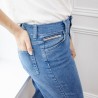 jeans mom juliette denim bleached gentle factory coton polyester elasthanne